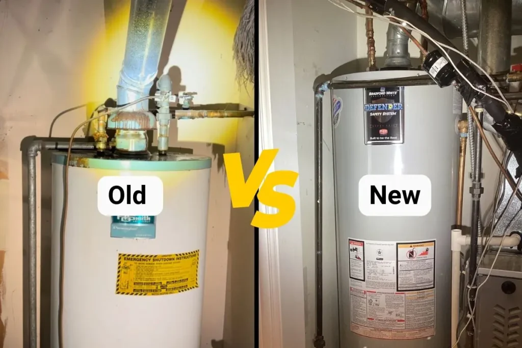 old water heater versus energy efficient new water heater