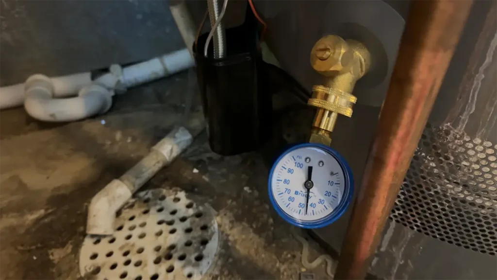 gauge for hot water gas heater