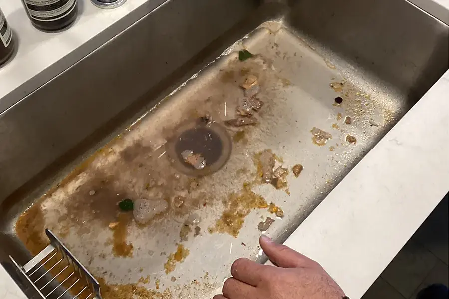 food stuck in drain