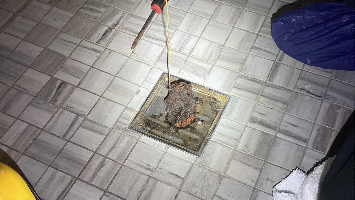 floor drain clog