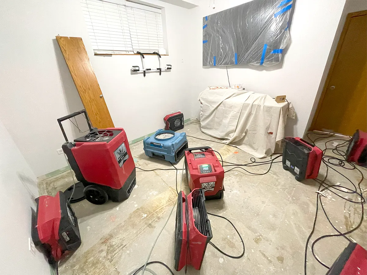 water damage equipment